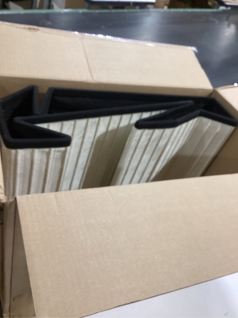 Condition photo showing Good Condition for GLAXYFUR Oval Storage Ottoman Bench, Velvet Foot Rest, 30 Inch Folding Chest for Living Room, Bedroom, Beige Beige 30"D x 15"W x 15"H