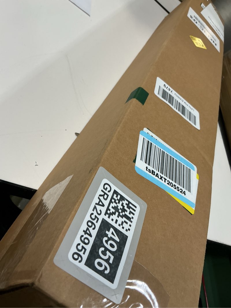 Condition photo showing As Is for Ivilon Window Curtain Rod Decorative End Cap Design, 1 Inch Rod, 28 to 48 Inch. Black 28" to 48" Black