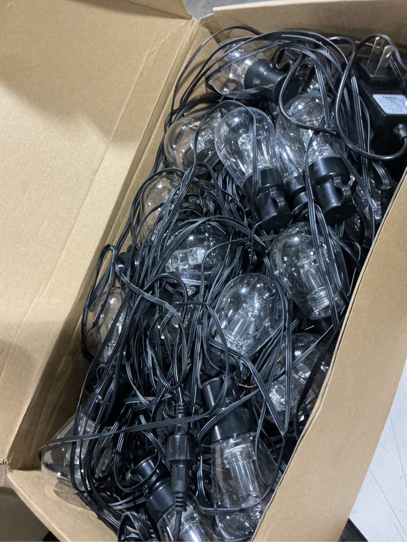 Condition photo showing Good Condition for beizelte outdoor string lights, 150ft rgb+ic outside light dimmable shatterproof led bulbs, ip67 waterproof chasing effect lighting dreamcolor patio strip lights for backyard, balcony, outdoor living