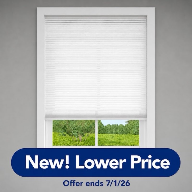 levolor  trim+go 24-in x 72-in snow light filtering cordless cellular shade  937 