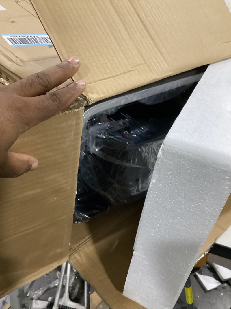 Condition photo showing As Is for bonsaii 12-sheet micro-cut paper shredders for home office, heavy duty document shredder with 5.5 gallon pullout bin for cd/credit card/staple, 30 mins continuous run time, p-4 high security, c282-b 12-sheet micro cut