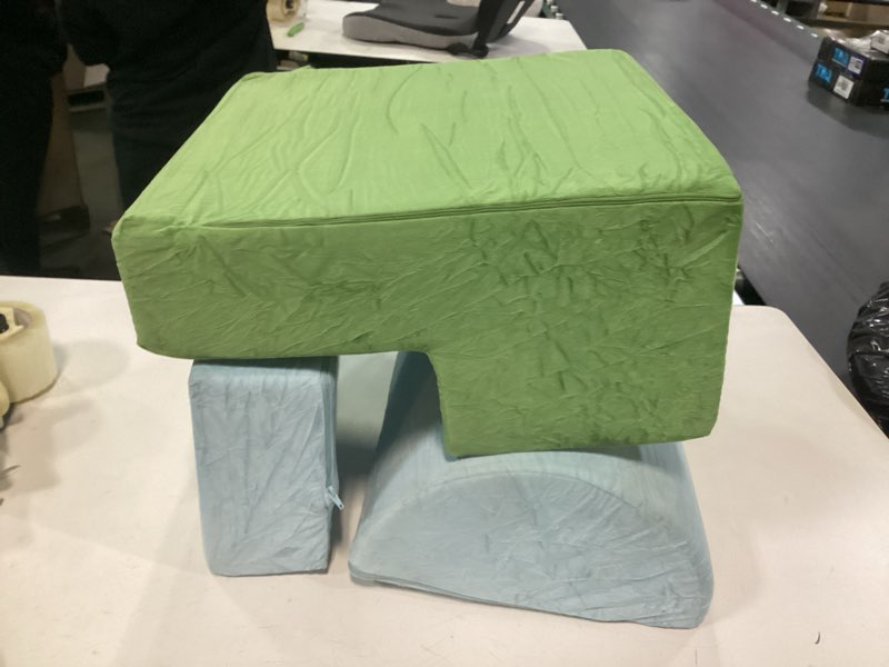 Condition photo showing As Is for Assorment edge  pillows 3 pieces 