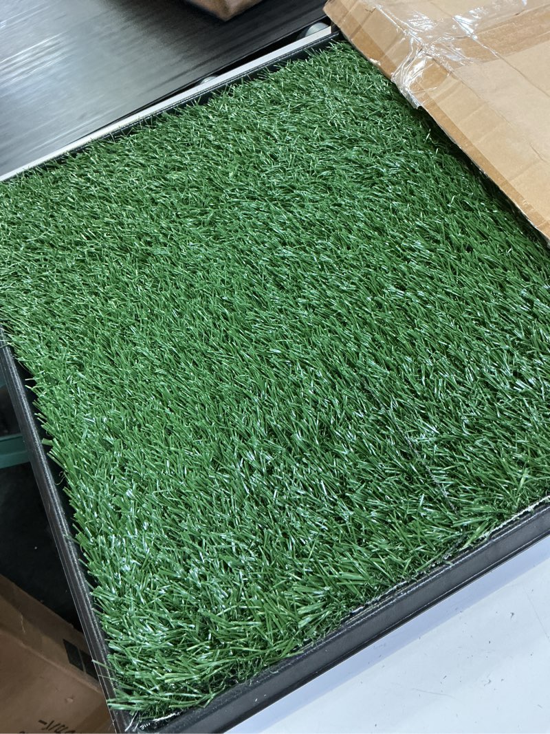 Condition photo showing Good Condition for artificial grass puppy pee pad for dogs and small pets - 20x25 reusable 4-layer training potty pad with tray - dog house and pet supplies by petmaker medium 4-layer system