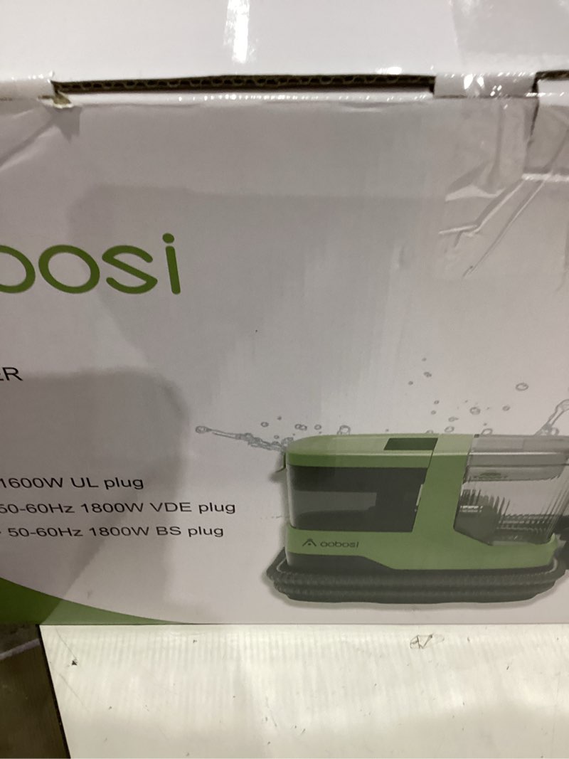 Condition photo showing Good Condition for aaobosi portable carpet cleaner machine, 17kpa upholstery steam cleaner with smart voice prompting, self-cleaning, 4 tools for pets, car, couch and stairs- c688, green visit the aaobosi store