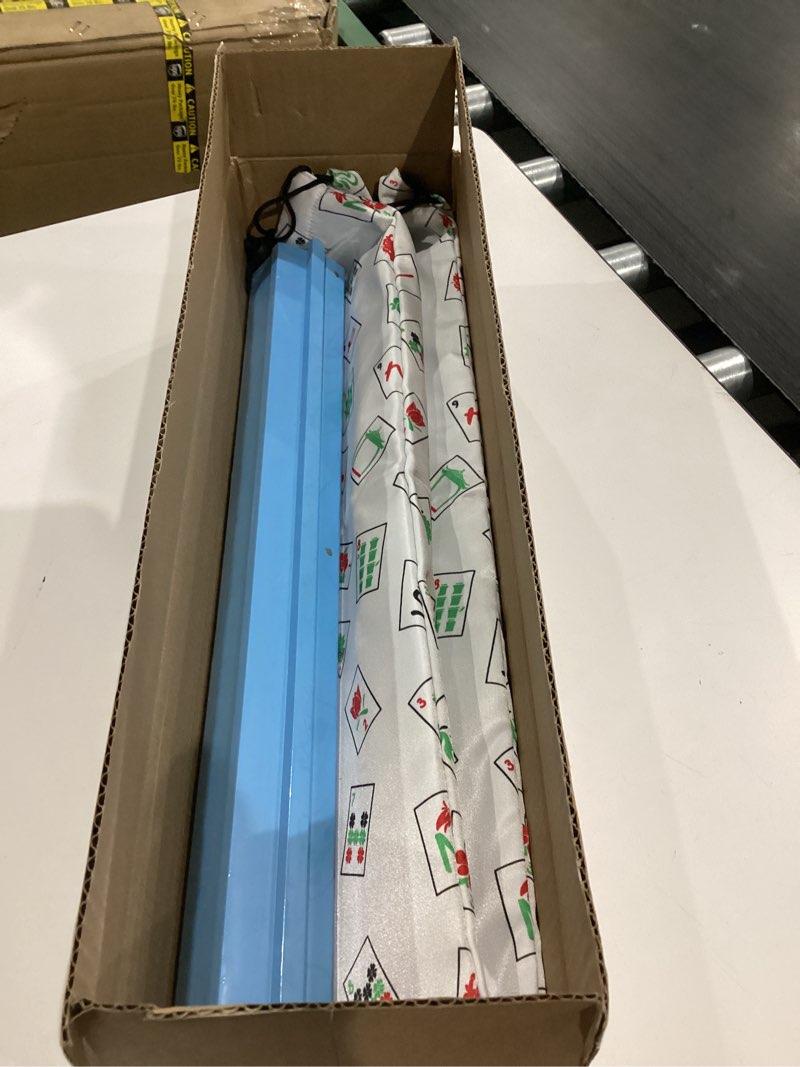 Condition photo showing Good Condition for Mahjong Racks with Pushers, Blue Wooden American Mahjong Tile Pushers and Racks Set of 4, with White Printed Mahjong Racks Drawstring Bag, Mahjong Accessories (19.68 Inches)