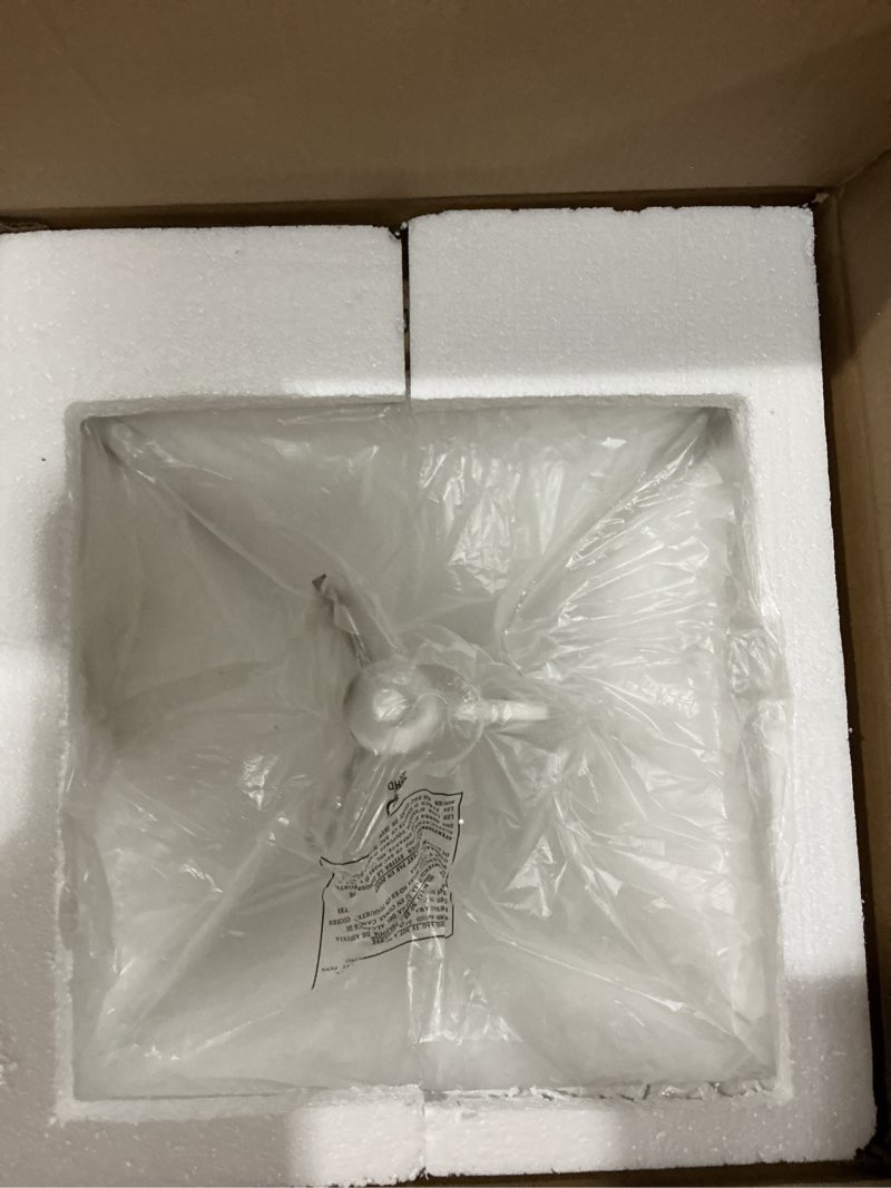 Condition photo showing New/Like New for signature hardware 953855 marylew 3 light 16  wide outdoor taper candle pendant - matte white