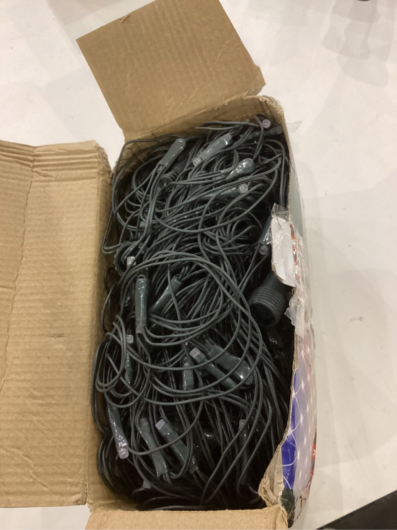 Condition photo showing Good Condition for Pooqla RGB Christmas Net Lights, Color Changing Outdoor LED Mesh Lights, 14.8x4.9 ft 240 LED Christmas Outdoor Net Light, Connectable Plug in Waterproof Tree Light Bushes Decor Green Wire 14.8*4.9ft