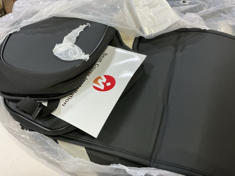Condition photo showing Good Condition for Car Seat Cover Full Set, Leather Car Seat Cover, Waterproof Seat Covers, Car Seat Cushion, Nappa Leather Seat Covers Car Seat Protector Universal Fit Most Cars Black Black Full Set