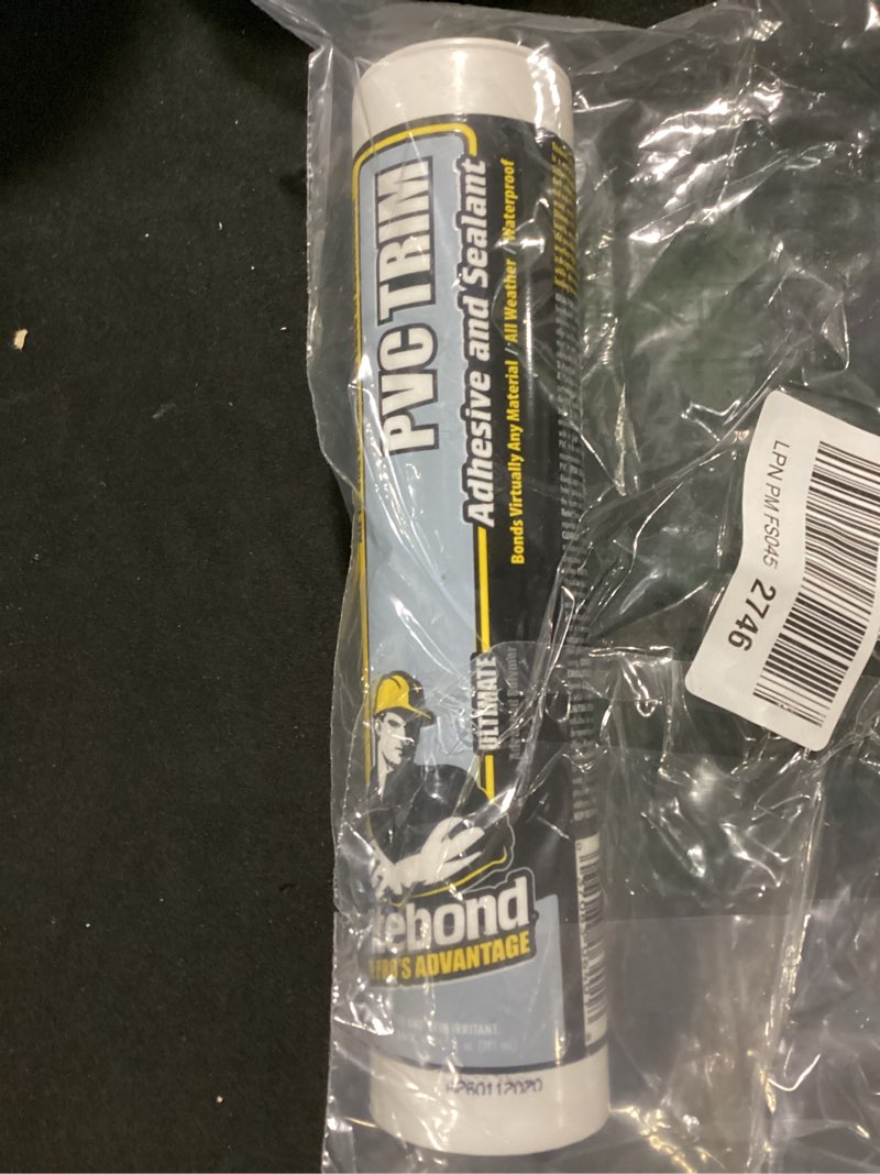 Condition photo showing Good Condition for pvc trim adhesive and sealant white
