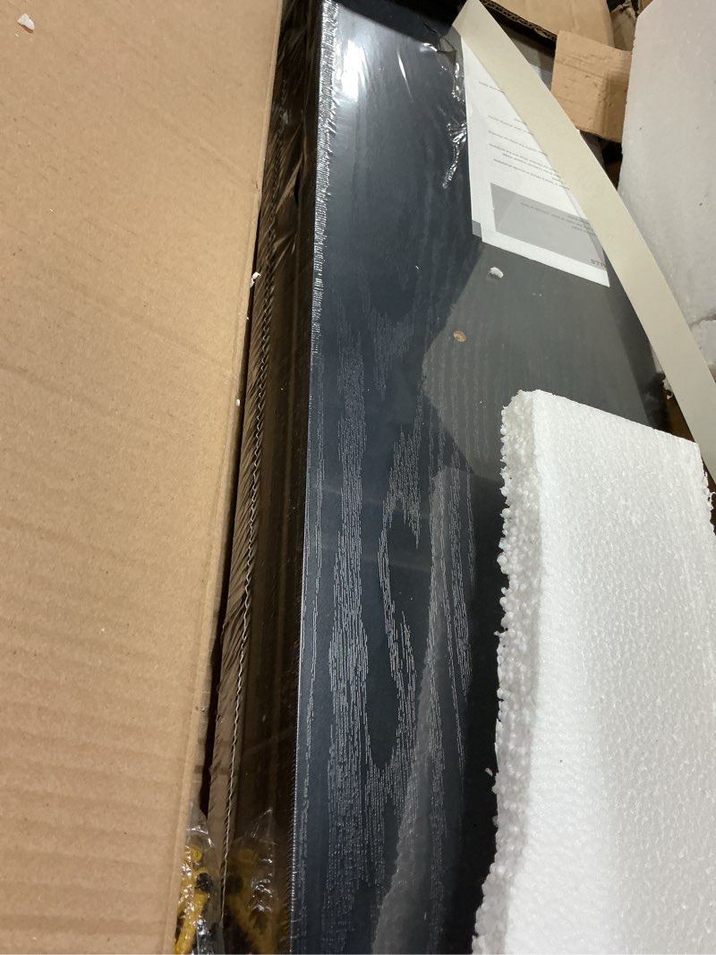 Condition photo showing New/Like New for BAYKA Floating Shelves for Wall, 36 inches Long Wall Mounted Rustic Wood Shelves for Bathroom, Bedroom, Living Room, for Books/Storage/Decor with 30lbs Capacity?Black,Set of 3 A. Black - Universal Classic Style 36inches
