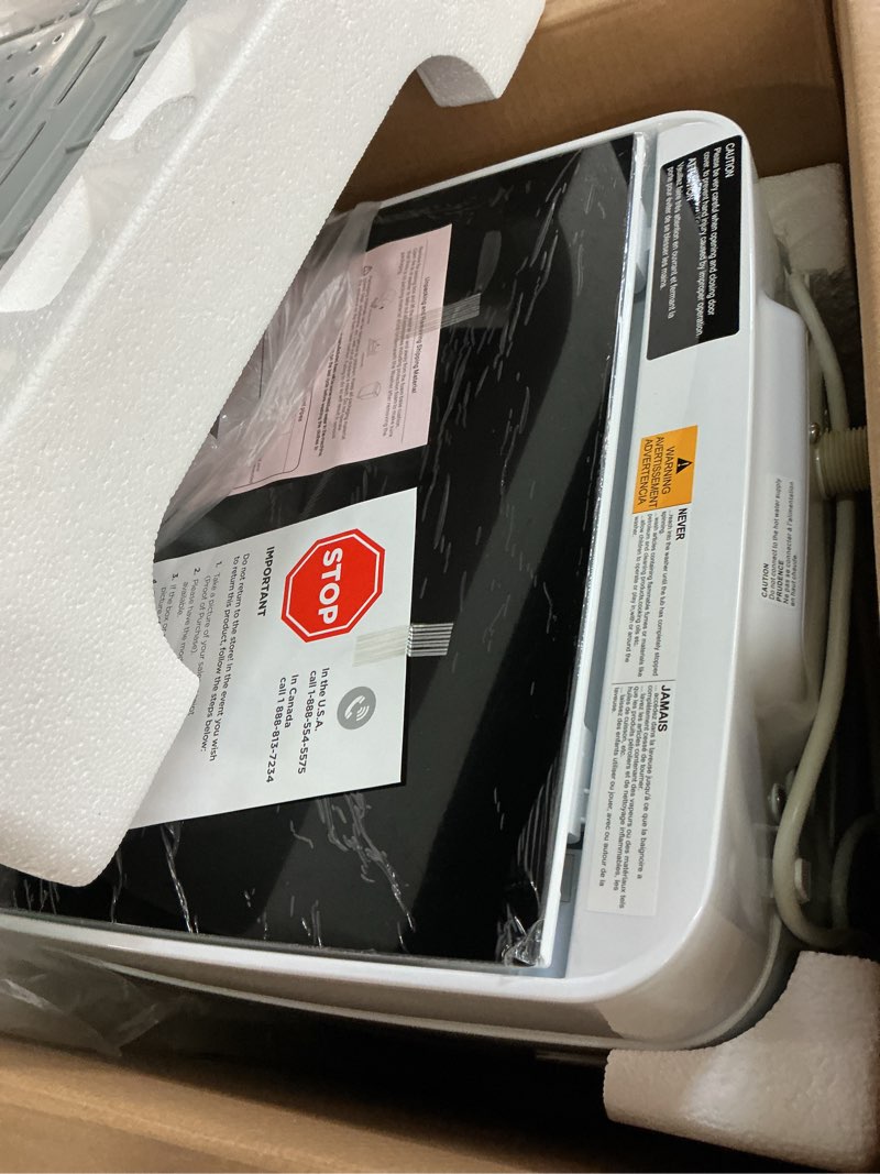 Condition photo showing Good Condition for midea portable washing machine, 0.9 cu. ft with 6 cycles, drum clean, quick, stainless steel tub, transparent lid, led display washing machine, white 0.9 cu. ft.