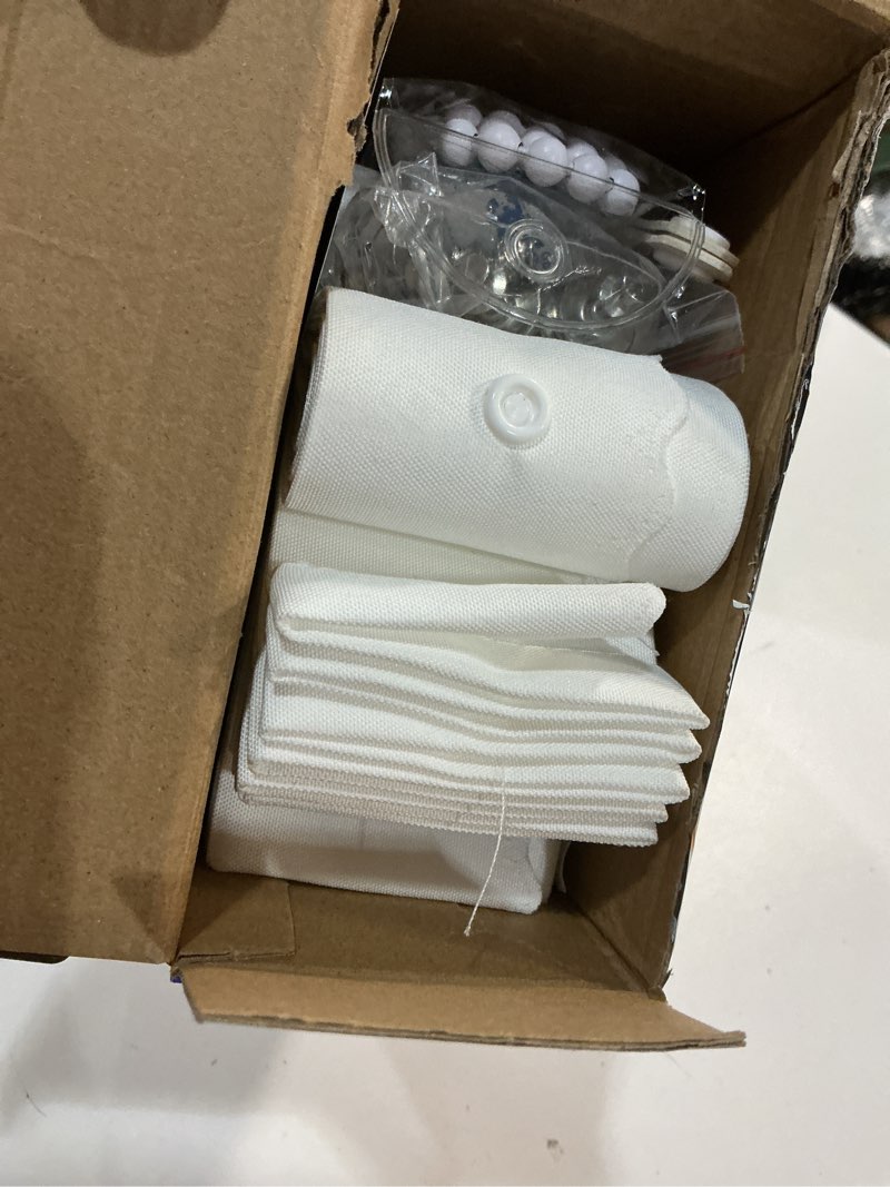 Condition photo showing Good Condition for MIULEE Accordion Style Magnetic Folding Door Curtains for Doorways/Closet, Room Divider Pleated Drapes with Hooks for Interior Living Room/Bedroom/Open Closet, White, W39 x L78 inches, 1 Panel 39"W x 78"L (Pack of 1) White