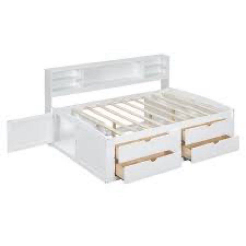 Adebayo Footboard & Siderail Drawer White incomplete 