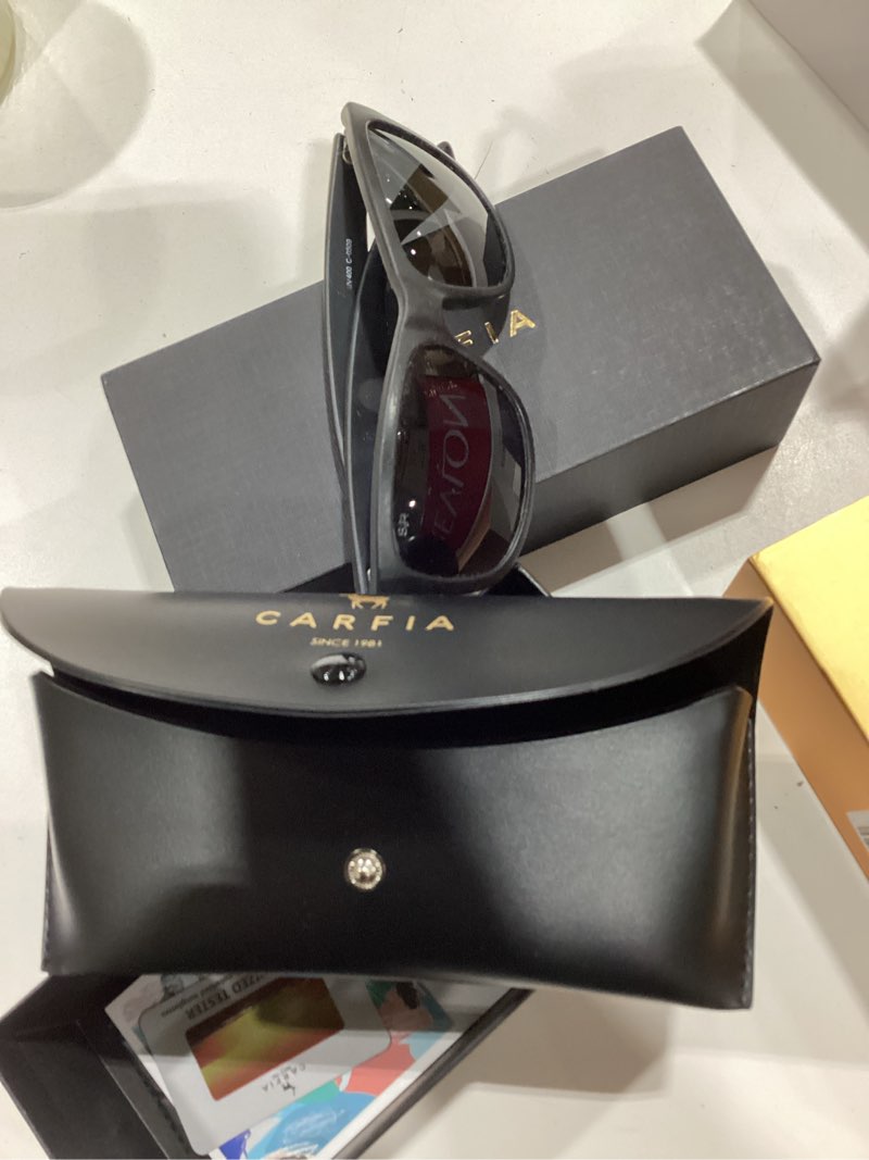 Condition photo showing Good Condition for shady rays signature series | lightweight black sunglasses with polarized lens blackout undercover signature series