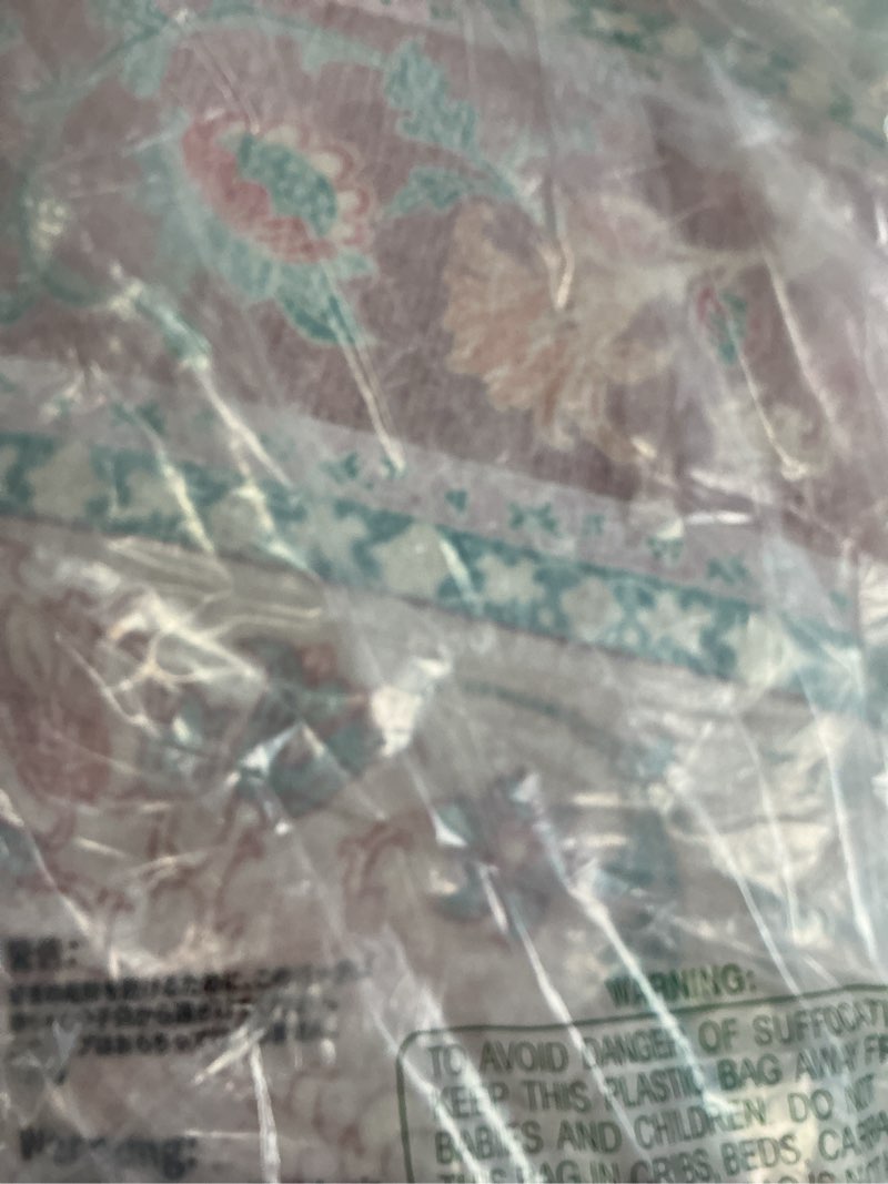 Condition photo showing Good Condition for 5x7 washable area rugs - modern oushak rug vintage floral carpet for living room non-slip low pile soft machine washable carpet for bedroom, dining room, nursery, home office (5'x7', pink and blue) 5' x 7' (rectangular) pink