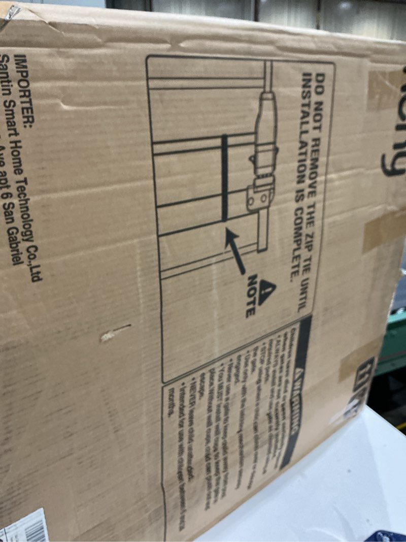Condition photo showing New/Like New for keny 29"-42.5" baby gate for stairs, auto close safety dog gate, pressure mounted easy walk through pet gate for doorways, durable stair gate, 30" tall, black black 29-42.5"wide, 30"tall