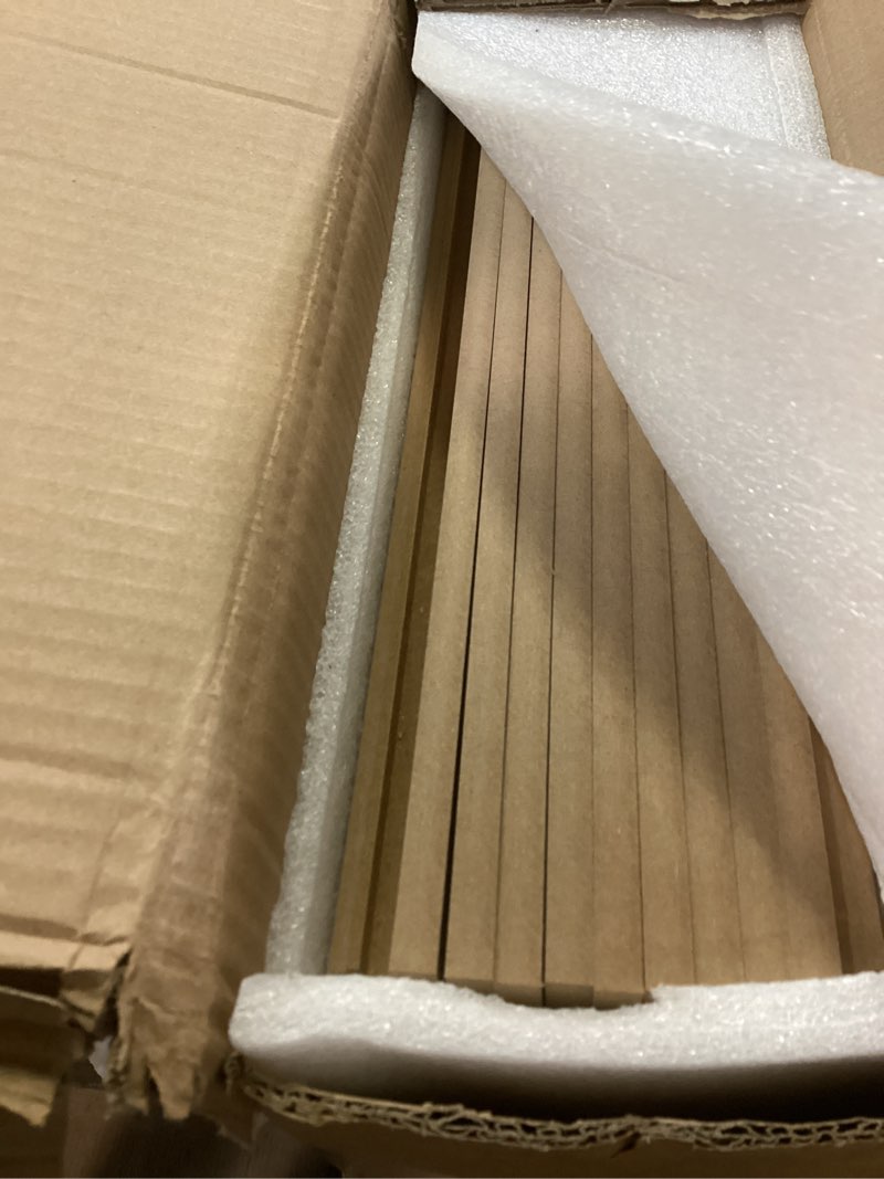 Condition photo showing New/Like New for art3d premade board and batten paintable wainscoting kit, mdf accent wall panel for kitchen bedroom living room home decor covers 189 x 54 in. molding trim slat with edge strip 189 x 54 inch log color