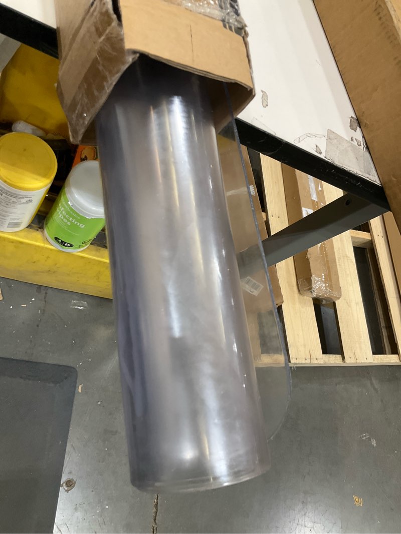 Condition photo showing As Is for HOMEK Crystal Clear Chair Mat for Hardwood Floor, 48”x 36” Office Chair Mat for Hard Floor, 1/8” Thick Floor Protector Mat 36"x 48"x 1/8"