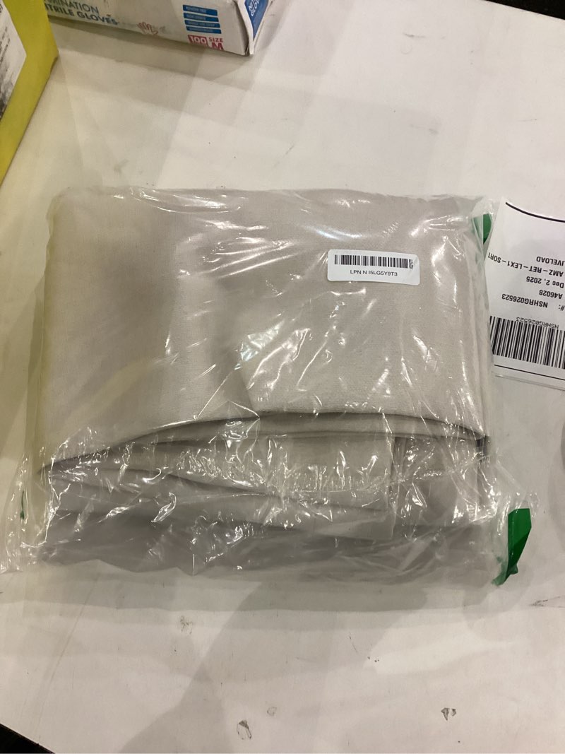 Condition photo showing New/Like New for Blackout Curtains for Bedroom 90 inch Length 2 Panels Set, Farmhouse Linen-Look Textured Full Light Blocking Room Darkening Thermal Insulated Drapes for Living Room (W52xL90, Cream) 52"W x 90"L (Pack of 2) Cream