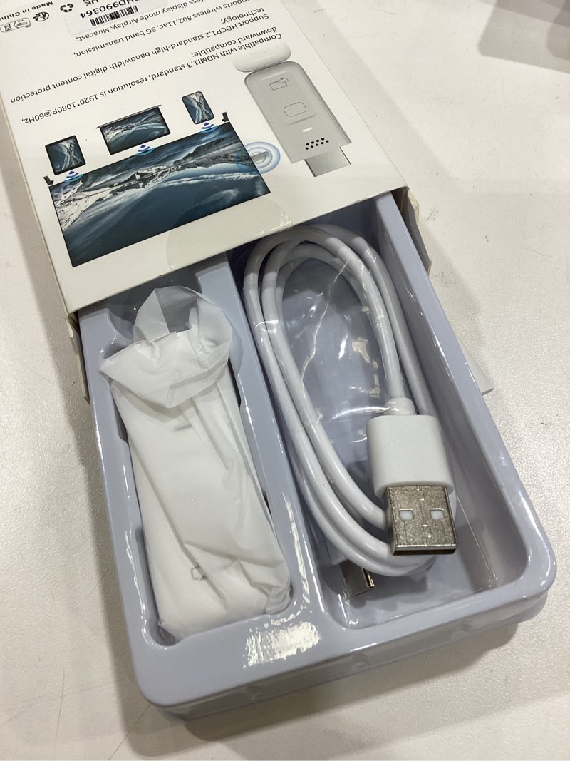 Condition photo showing Good Condition for Wireless HDMI Display Dongle Adapter, 4K Decode 1080P@60Hz HDMI Wireless Plug & Play Extender for Smartphone Laptop to TV/Monitor/Projector, Support Airplay & Miracast, for Conference Room White