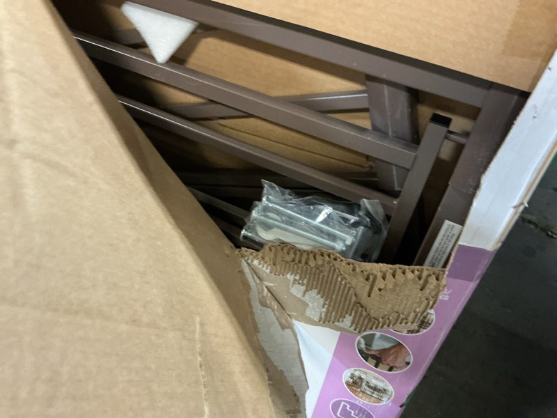 Condition photo showing Good Condition for ingenuity decorative extra wide baby gate & dog gate, 44"-72" wide, 36" tall, hardware or pressure mounted, install in hallways, bottom of stairs, or large openings - bronze