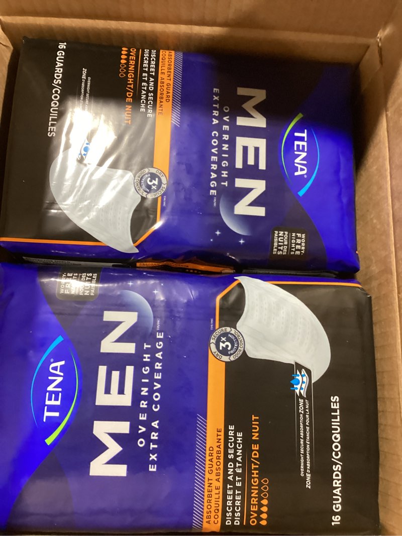 Condition photo showing New/Like New for tena incontinence protective guards for men - maximum absorbency - 96ct