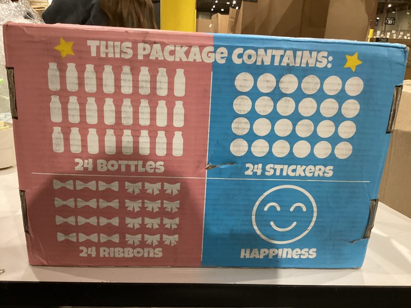 Condition photo showing New/Like New for Gender Reveal Bottle Favors - 24 Pack