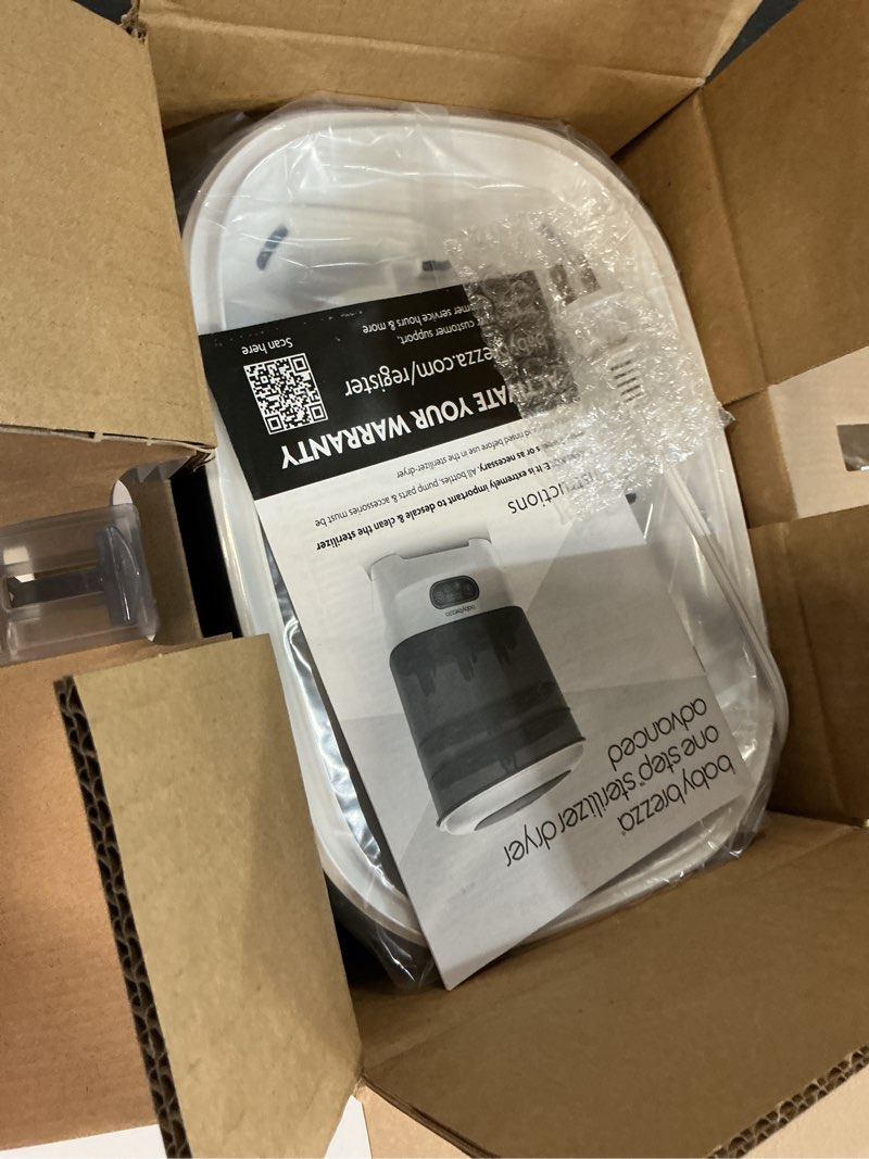 Condition photo showing New/Like New for Baby Brezza Bottle Sterilizer and Dryer Advanced – 33% Faster - Largest Capacity Steam Sanitizer - Universal Sterilization Machine for All Bottles + Pump Parts - HEPA Air Filter White