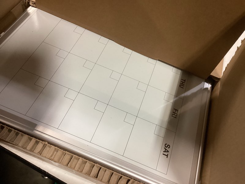 Condition photo showing Good Condition for comix magnetic dry erase calendar whiteboard, 24 x 18 inches monthly calendar dry erase board for wall, aluminum frame planner white board with markers, eraser, magnets 24 * 18 inches
