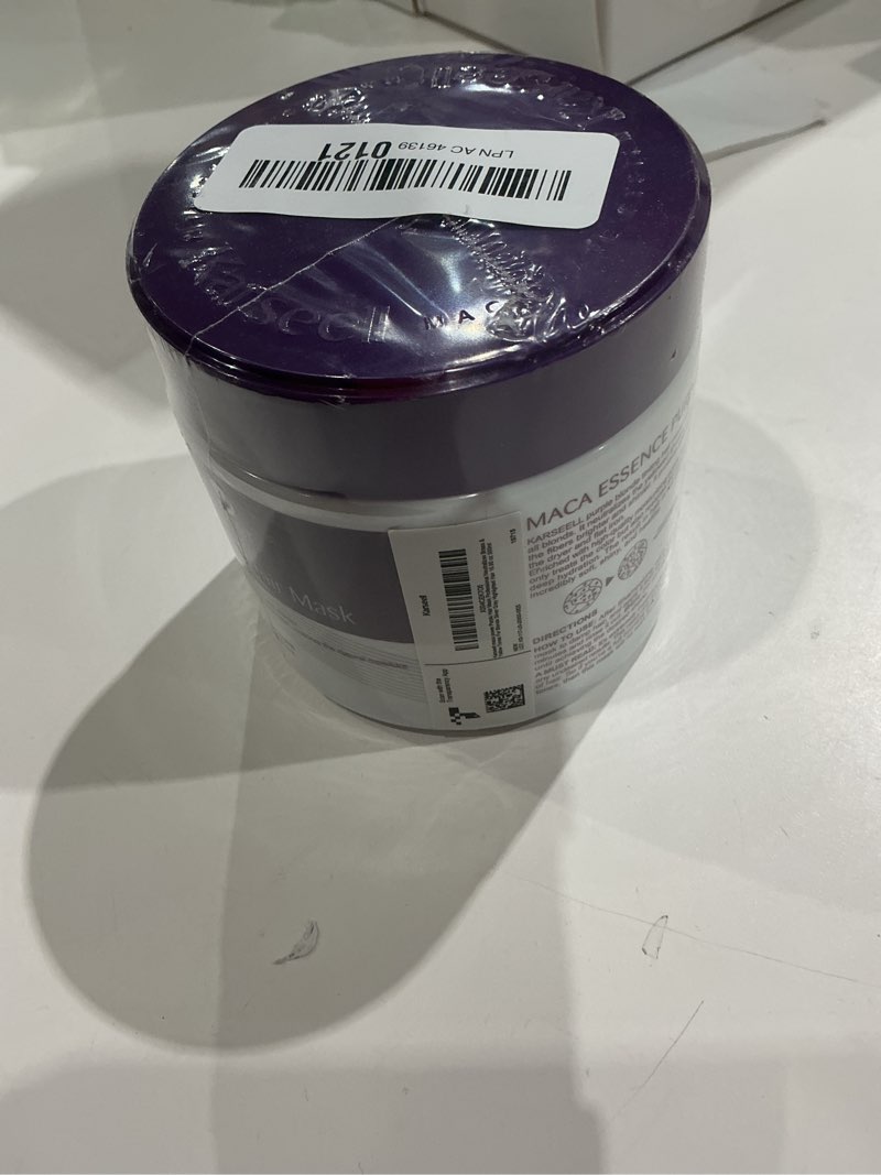 Condition photo showing New/Like New for karseell purple hair mask professional neutralizes brass & yellow tones for blonde silver gray highlighted hair 16.90 oz 500ml