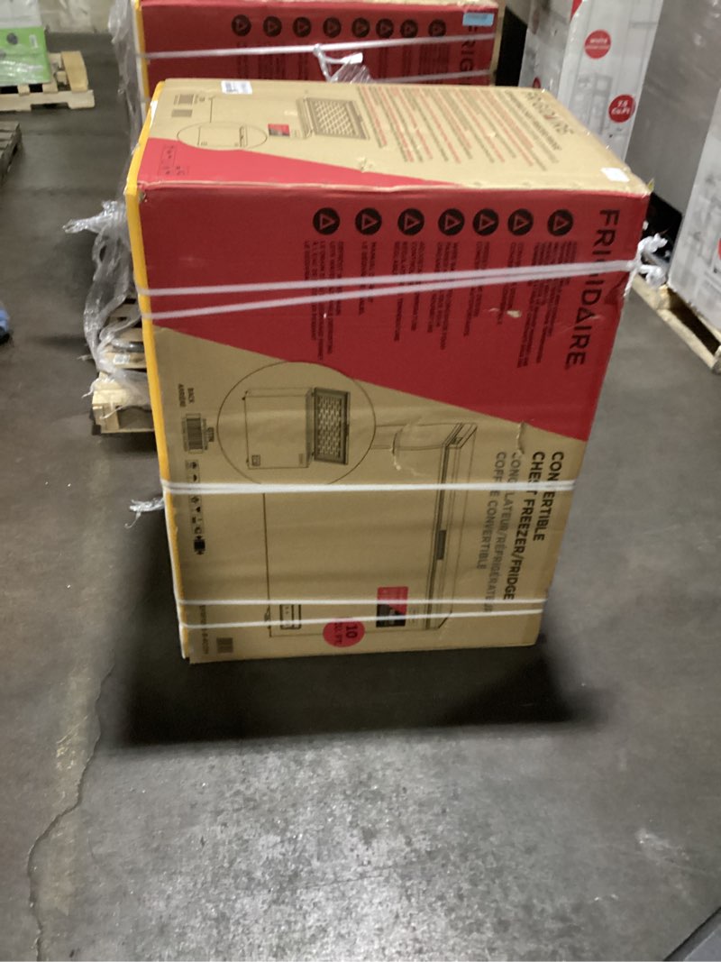 Condition photo showing New/Like New for Frigidaire 10.3 Cu. ft. Chest Freezer  Garage Ready  EFRF1005  White