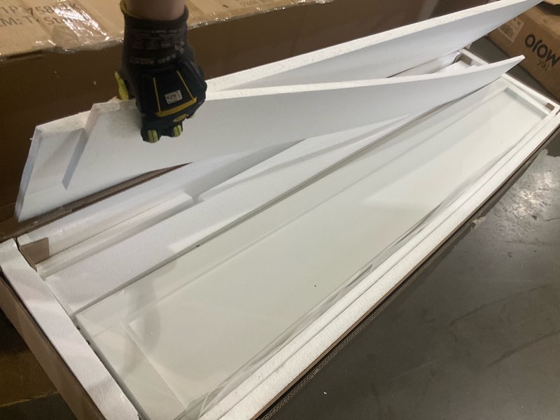 Condition photo showing As Is for incomplete tv stand