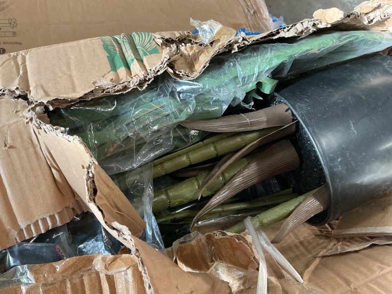 Condition photo showing New/Like New for Fopamtri Artificial Areca Palm Plant 5 Feet Fake Palm Tree with 17 Trunks Faux Tree for Indoor Outdoor Modern Decoration Dypsis Lutescens Plants in Pot for Home Office (Set of 2) 5ft-2 Pcs