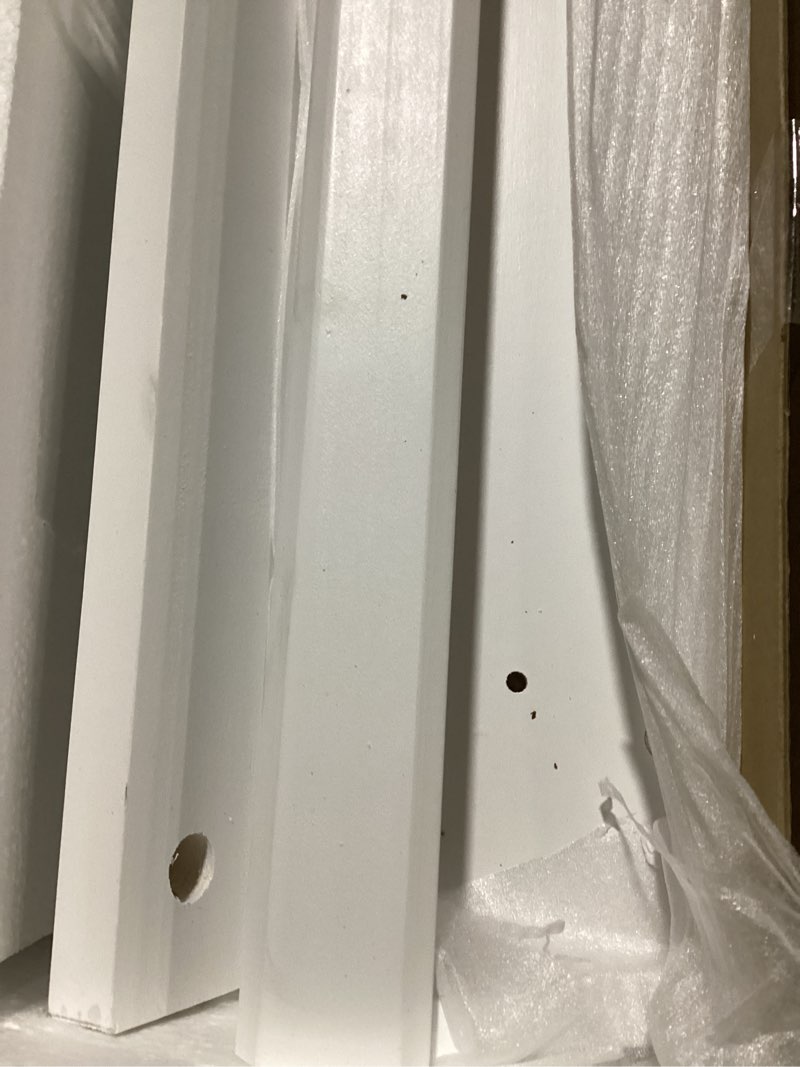 Condition photo showing New/Like New for 42 single bathroom vanity, with engineered marble top soft-close, antique white antique white 42