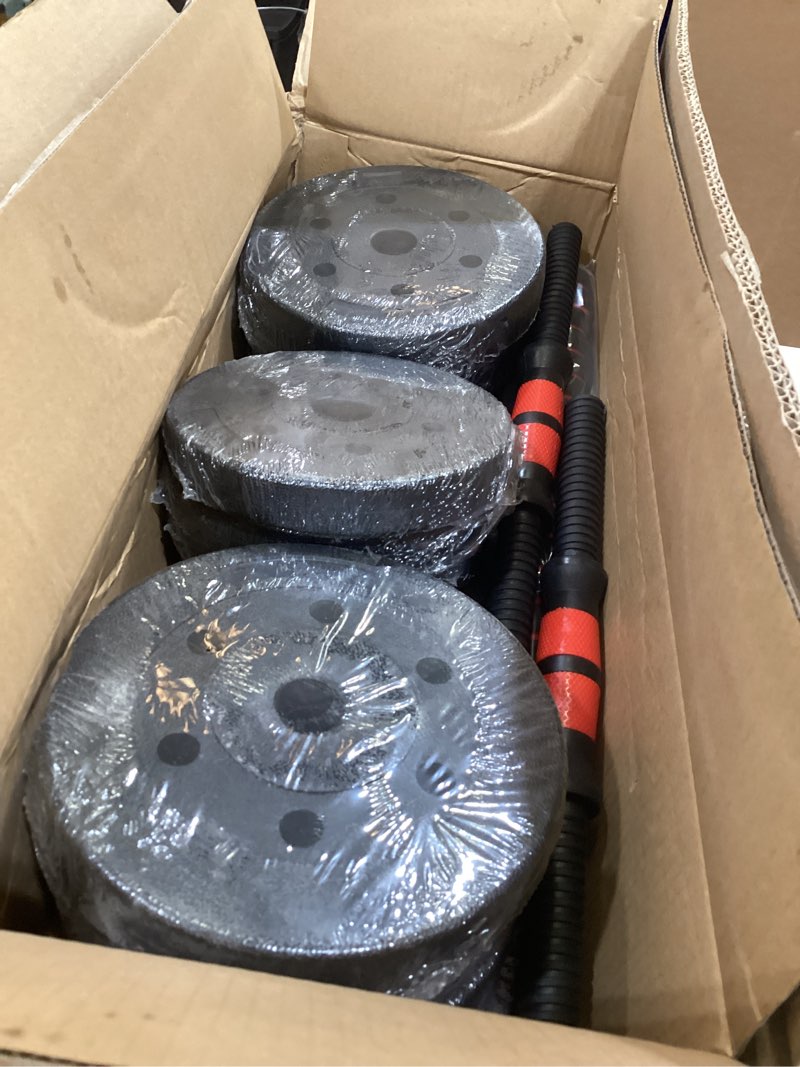 Condition photo showing New/Like New for weight dumbbell set adjustable dumbbells –premium dumbbell barbell combo for fitness – weight set for lifting at home – muscle building comfortable grip design-easy to use-perfect for gym,lifting