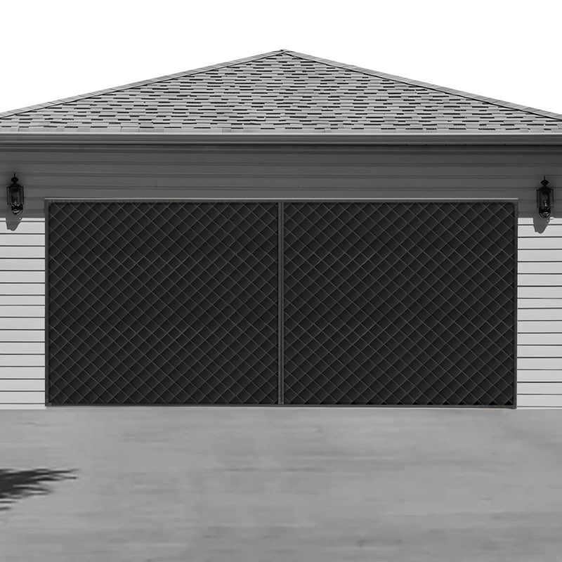 16ft ×7ft garage door screen for winter magnetic thermal insulated door curtain door cover for 2 car