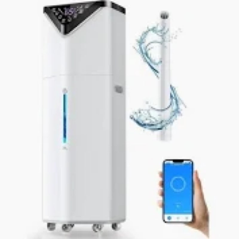 5Gal Smart Humidifier Large Room up to 2800ft², 1000mL/h, APP & Remote Control, 180° Auto Rotating N