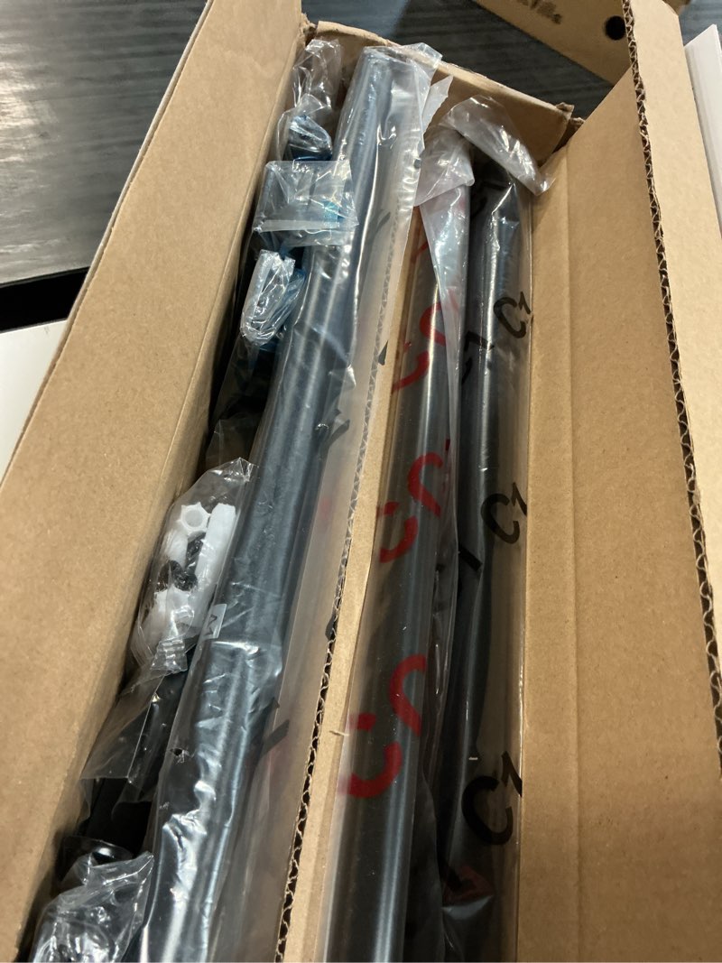 Condition photo showing Good Condition for enjoybasics double curtain rod?blackout wrap-around curtain rods for windows 48 to 84 inch?adjustable from 32 to 86 inch for room darkening curtains, matte black black 32-86"