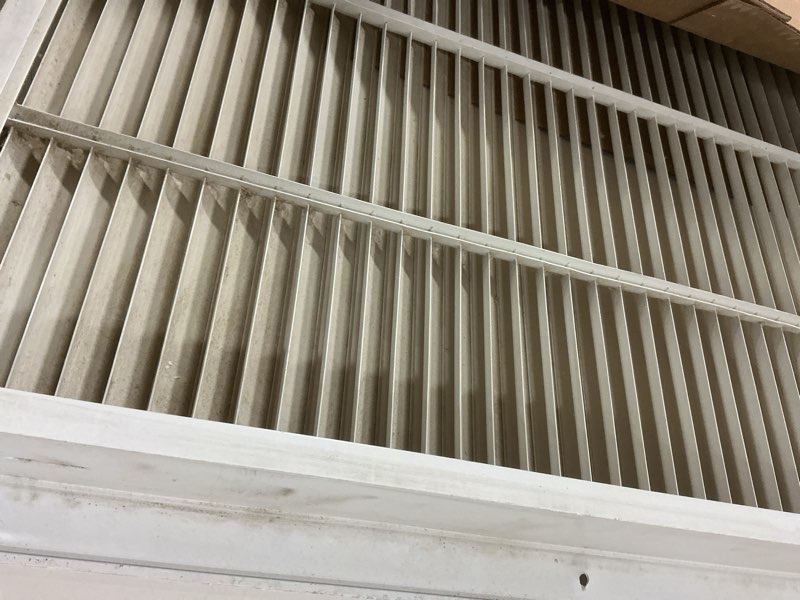 24" X 24" Aluminum Return Filter Grille for 1" Filter - Easy Airflow - Linear Bar Grilles [Outer Dim