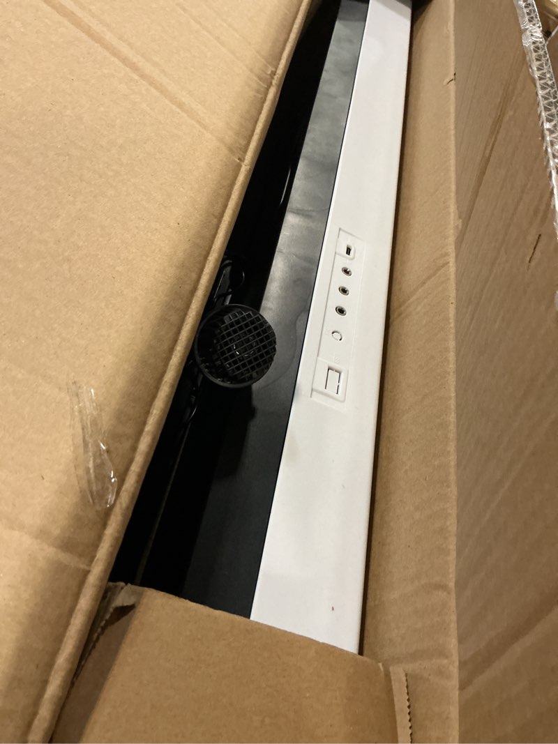 Condition photo showing As Is for Hricane Keyboard Piano Lighted Keys for Beginner Adults Teens Kids, 61 Key Electronic Music Keyboard with Teaching Modes Powered by USB or Battery with LCD Display Microphone Headphone Jack Lighted Keys-White