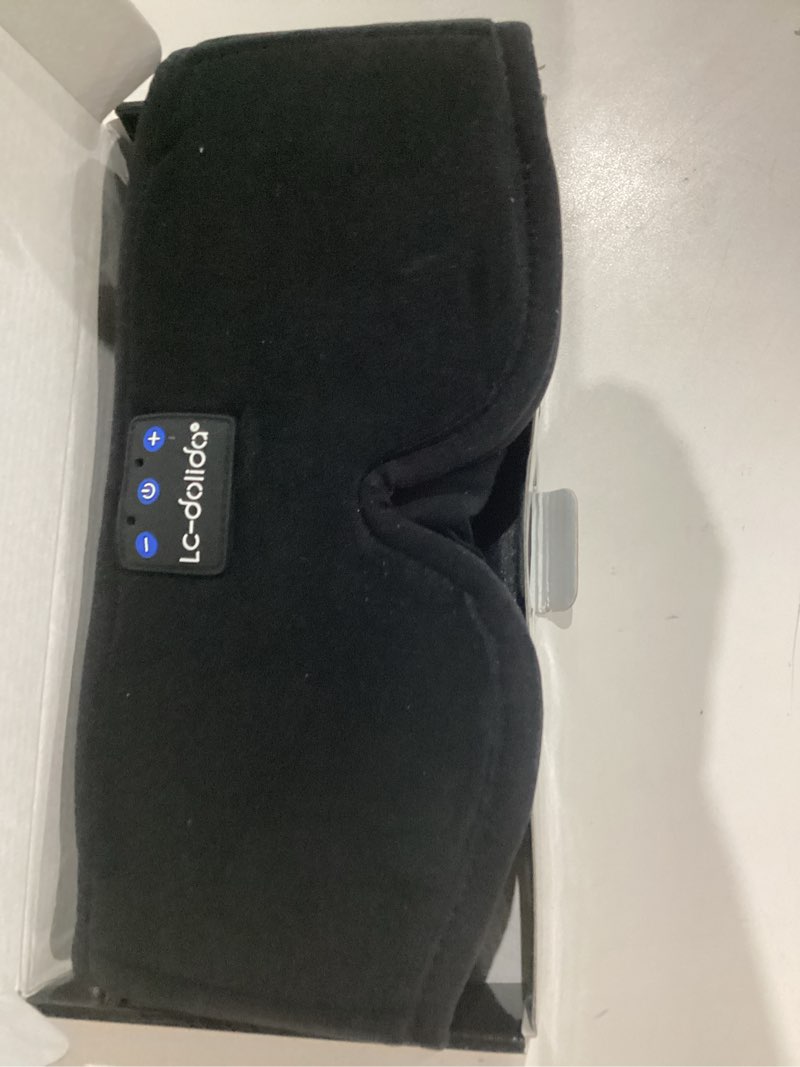 Condition photo showing Good Condition for LC-dolida Sleep Headphones, 3D Sleep Mask Bluetooth Wireless Music Eye Mask, Sleeping Headphones for Side Sleepers Sleep Mask with Bluetooth Headphones Ultra-Thin Stereo Speakers Perfect for Sleeping Black