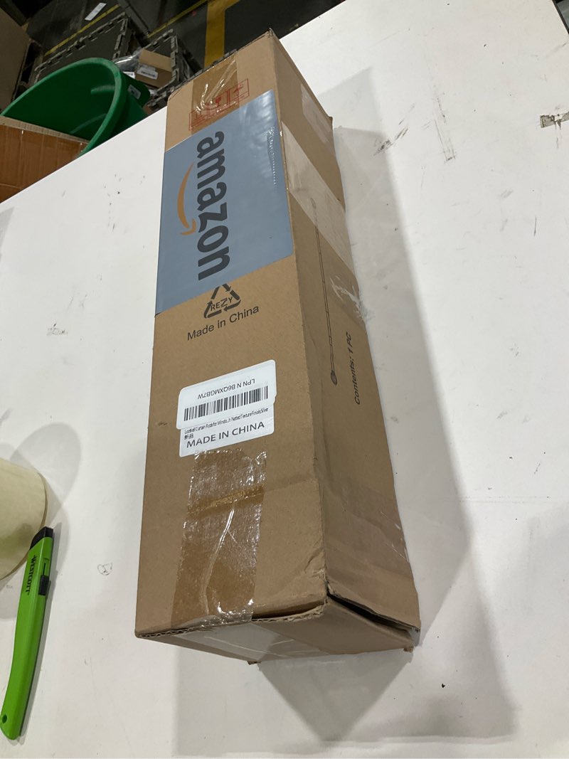 Condition photo showing As Is for Silver Curtain Rods for Windows 48 to 84 Inches Adjustable Length Heavy Duty 7/8" Diameter Window Curtain Rod with Decorative Finials for Outdoor Farmhouse Bedroom Kitchen Living Room 36"-88"|1 Pack Silver