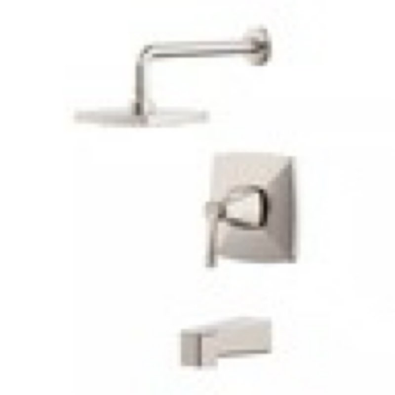 glacier bay calandine single-handle 1-spray tub and shower faucet brushed nickel