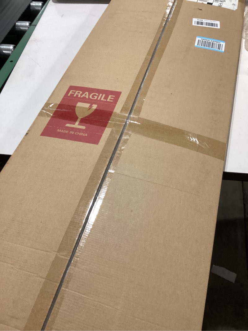 Condition photo showing New/Like New for LFT HUIMEI2Y Door Mirror Full Length, Wall-Mounted Mirror Rectangle Tall with Engraving Frame for Bedroom, Living Room, Dressing Room, Black 50" x14" Black 50"L x 14"W