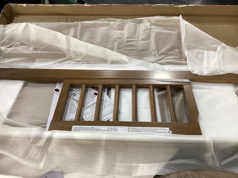 Condition photo showing New/Like New for soho baby everlee island crib to toddler bed guard rail conversion kit, honey wood