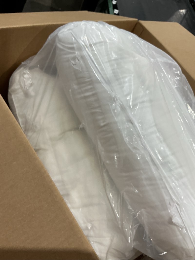 Condition photo showing As Is for farm to home 100% organic cotton cover pillows queen/standard size set of 2, down alternative hotel quality soft bed pillow for back & side sleepers, machine washable, 20"x28", white queen(pack of 2)