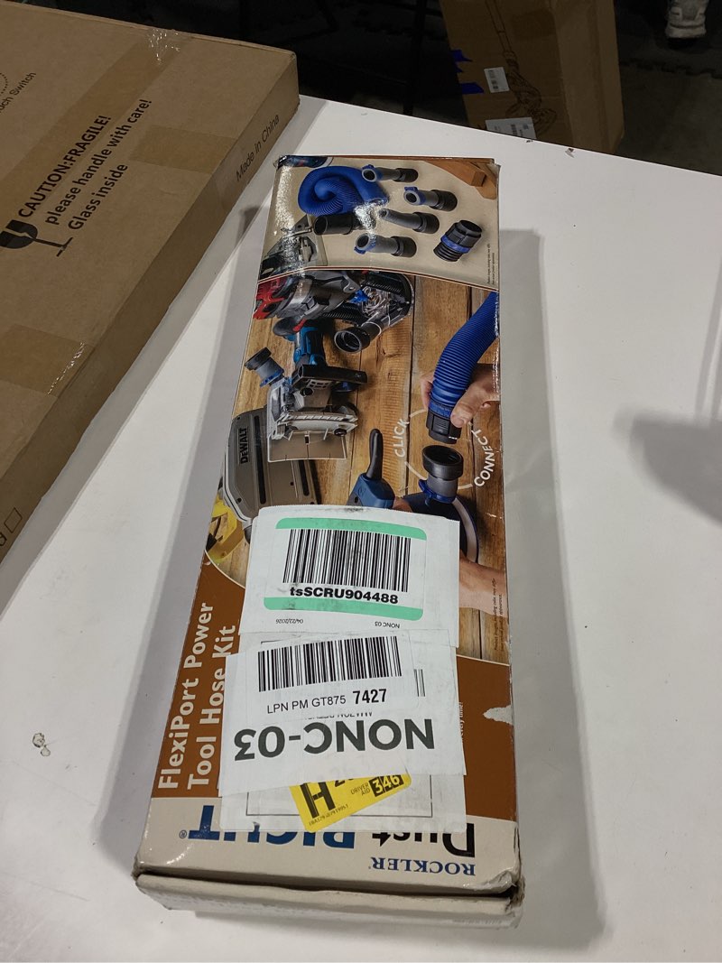 Condition photo showing As Is for dust right flexiport power tool hose kit (missing parts)