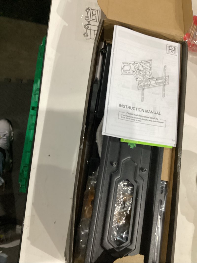 Condition photo showing New/Like New for USX MOUNT TV Wall Mount for 32-74 inch Flat Screen/LED/4K up to 110lbs, Full Motion TV Mount Bracket with Swivel & Tilt Articulating Dual Arms, Max VESA 400x400mm, Fits 12/16" Wood Studs 32-74inch