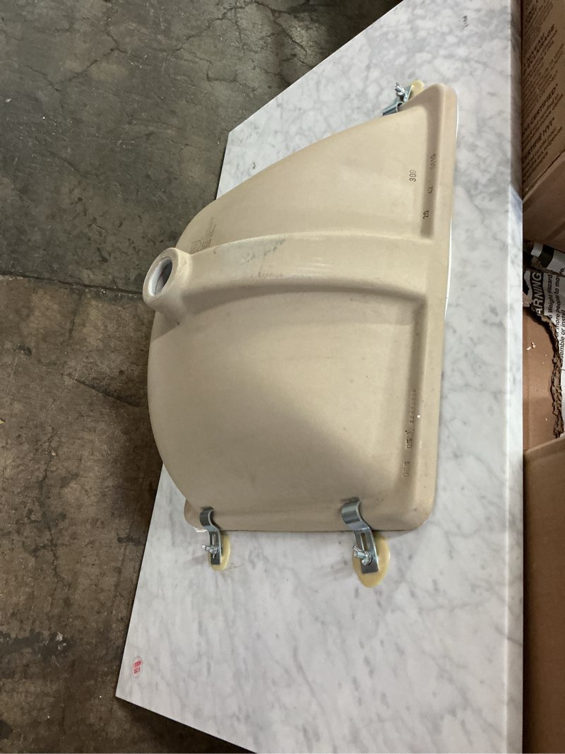 Condition photo showing Good Condition for allen + roth carrara 37-in white natural marble undermount single sink widespread faucet