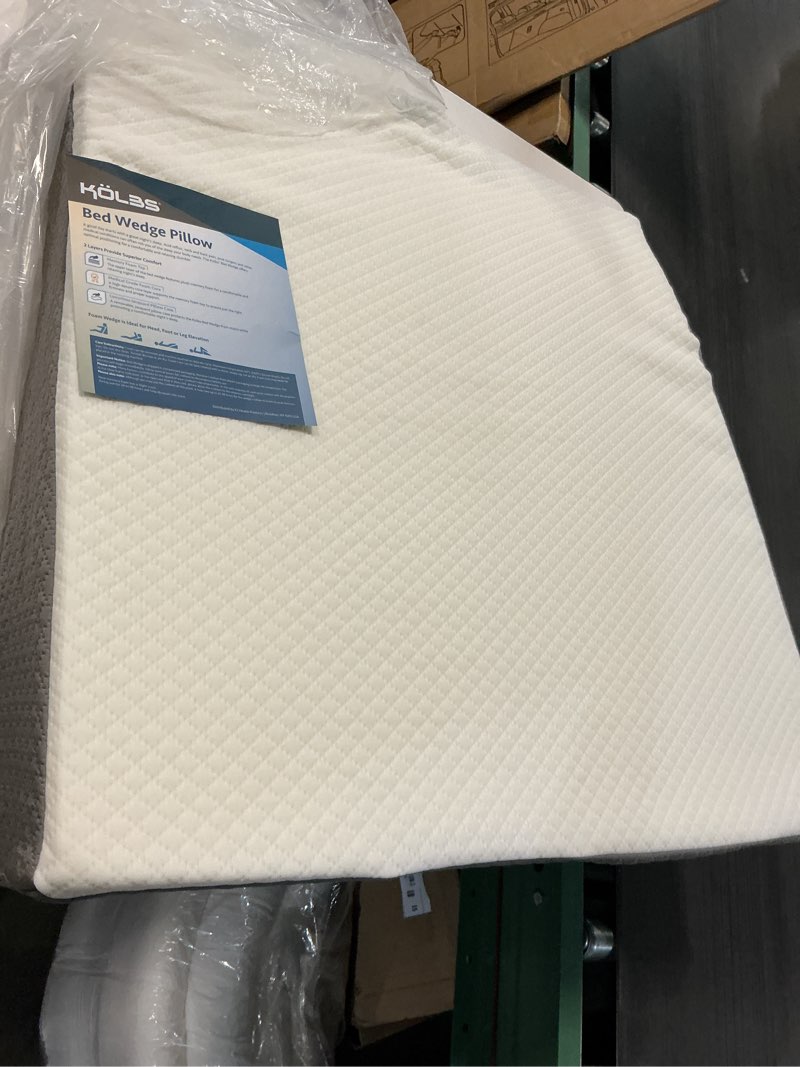 Condition photo showing Good Condition for kolbs - fsa-eligible sleep apnea, acid reflux, and back pain relief wedge pillow with stylish jacquard cover - bedside sleeping wedges (standard width 7.5 inches high)